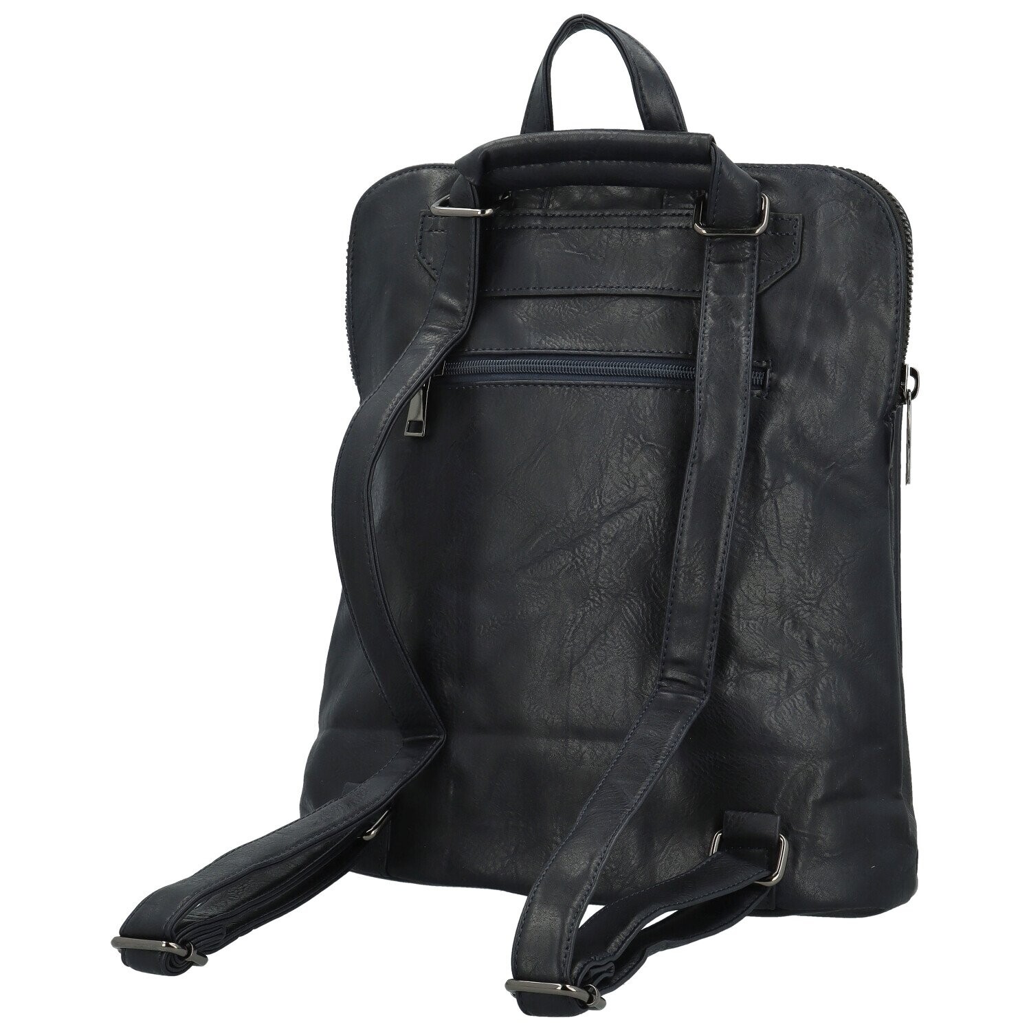 Stylový dámský koženkový kabelko-batoh Doan, tmavě modrý