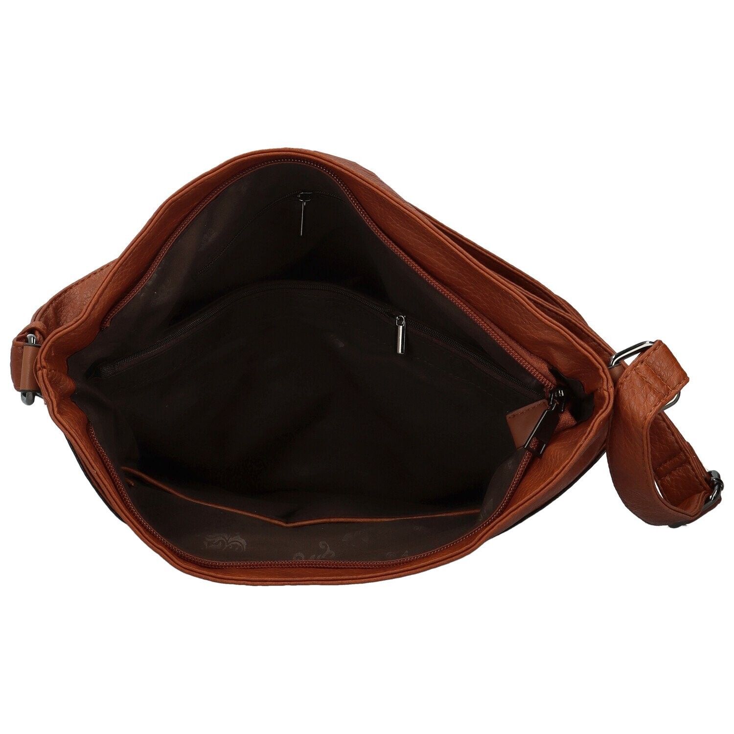 Módní dámská koženková crossbody kabelka Blandina, hnědá