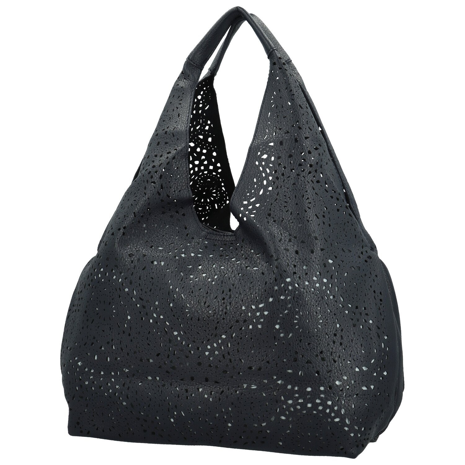 Módní koženková sada kabelek přes rameno a crossbody Saga, tmavě modrá