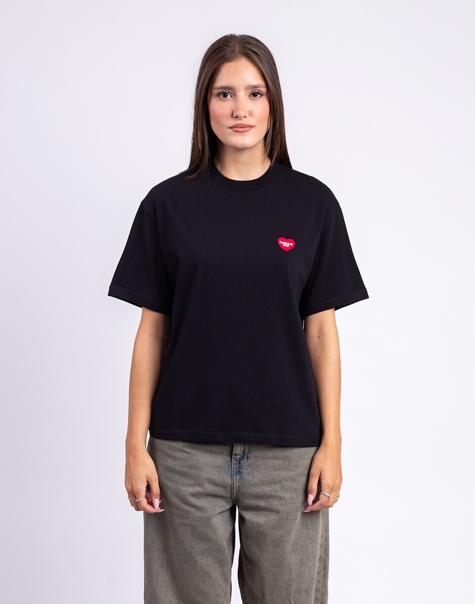 Carhartt WIP W' S/S Heart Patch T-Shirt Black/Red XS
