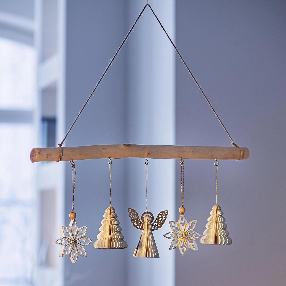 Weltbild Dekorativní závěsný papírový andělíček, 3 ks