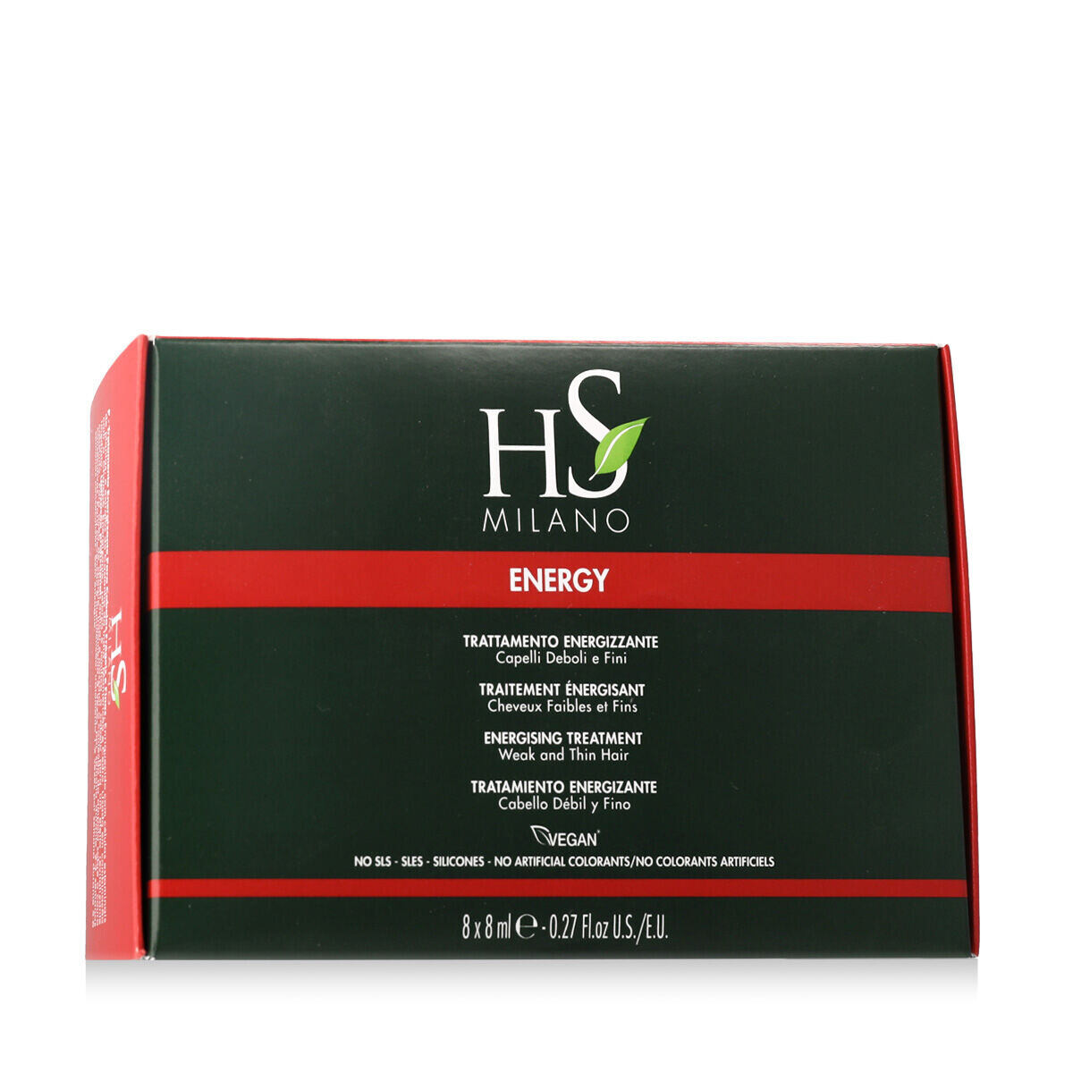HS MILANO Energy Energising Treatment posilující kúra pro slabé a jemné vlasy 8x8 ml unisex