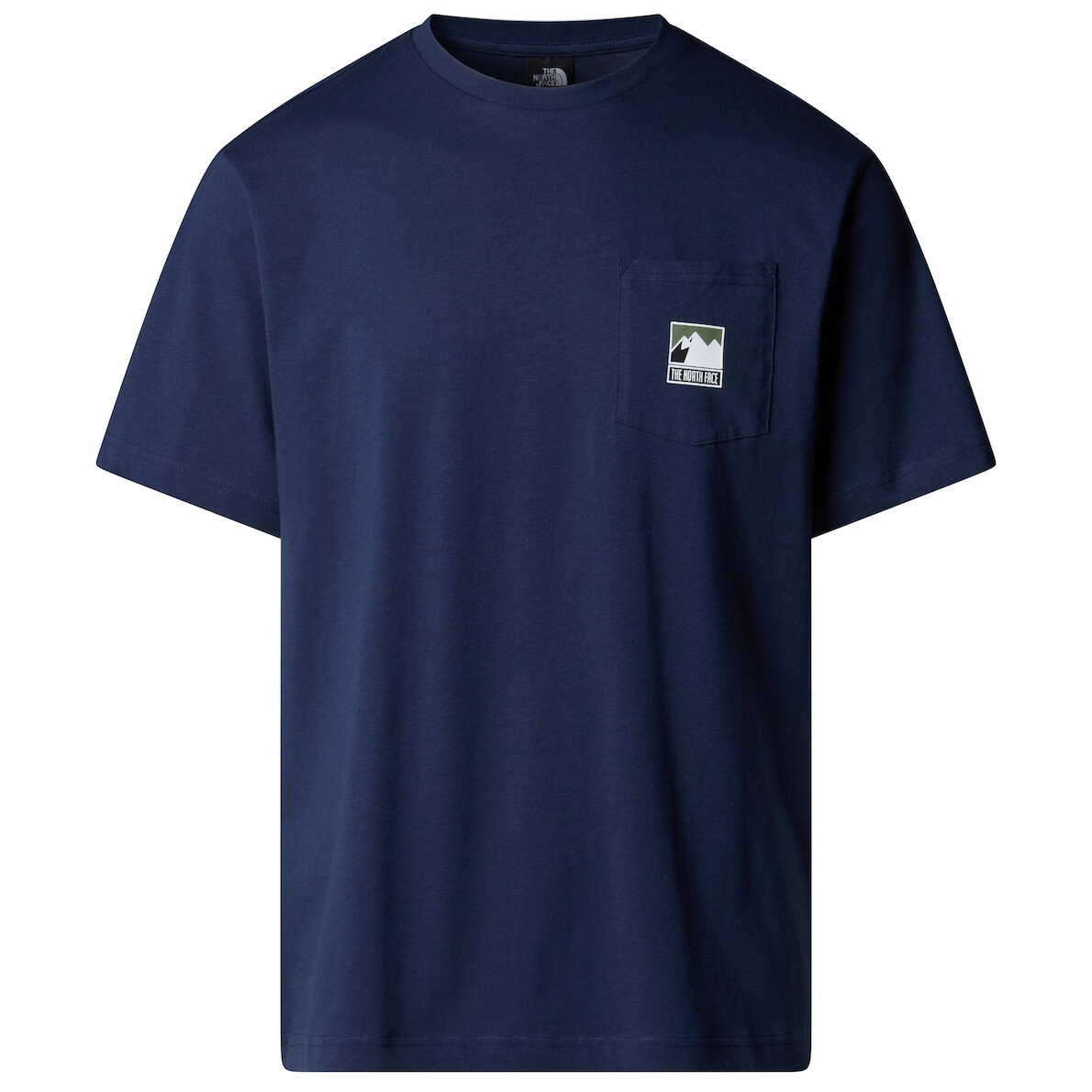 Pánské triko The North Face M Mountain Logo Relaxed S/S Pocket Tee Velikost: L / Barva: tmavě modrá