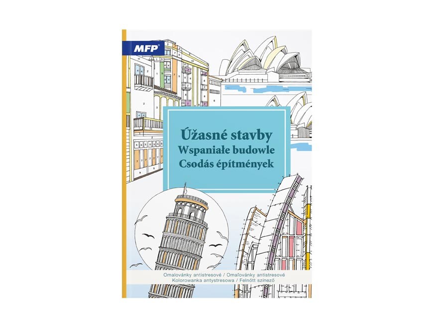 MFP 5301247 Omalovánky antistresové Úžasné stavby 210x290mm/32s