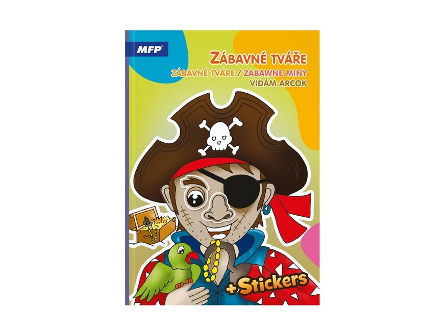 MFP 5301254 Omalovánky se samolepkami Zábavné tváře 210x295mm/16s