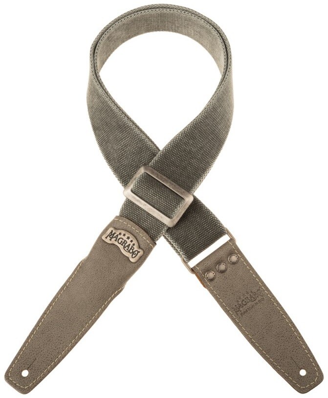 Magrabò Stripe SS Cotton Washed Grey 5 cm, Aged Granite