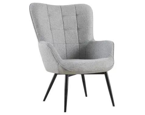 Křeslo Hannah, světle šedá tkanina