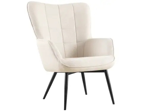 Křeslo Hannah, světle béžová tkanina