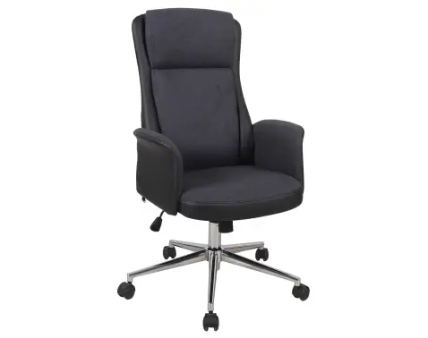 Kancelářské křeslo Lindau, černá ekokůže/tmavě šedá látka