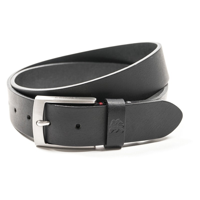 Černá kožený pánský opasek Lerros Bud