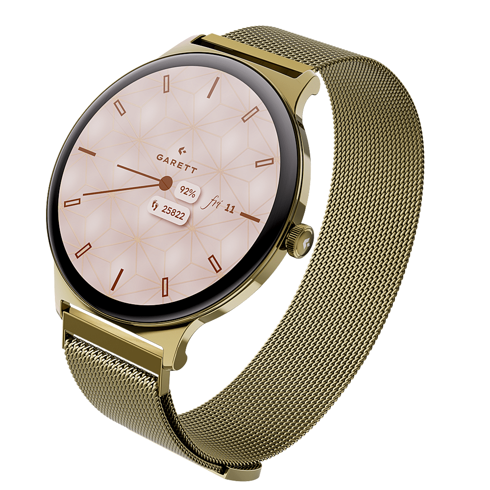 GARETT Smartwatch verona 2 zlatá gold mesh steel chytré hodinky