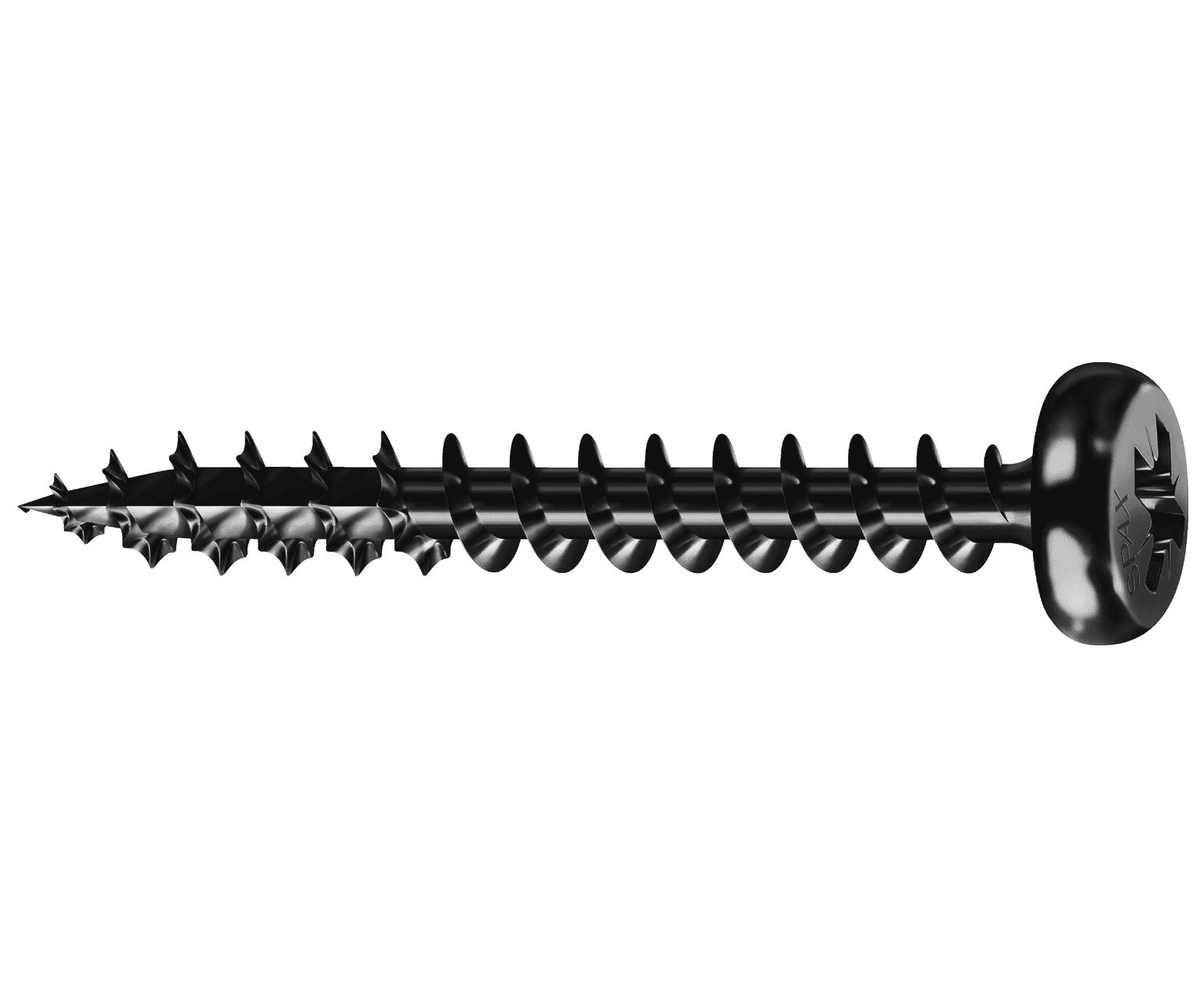 Vrut do dřeva Zn černý, půlkulatá hlava 4x20mm