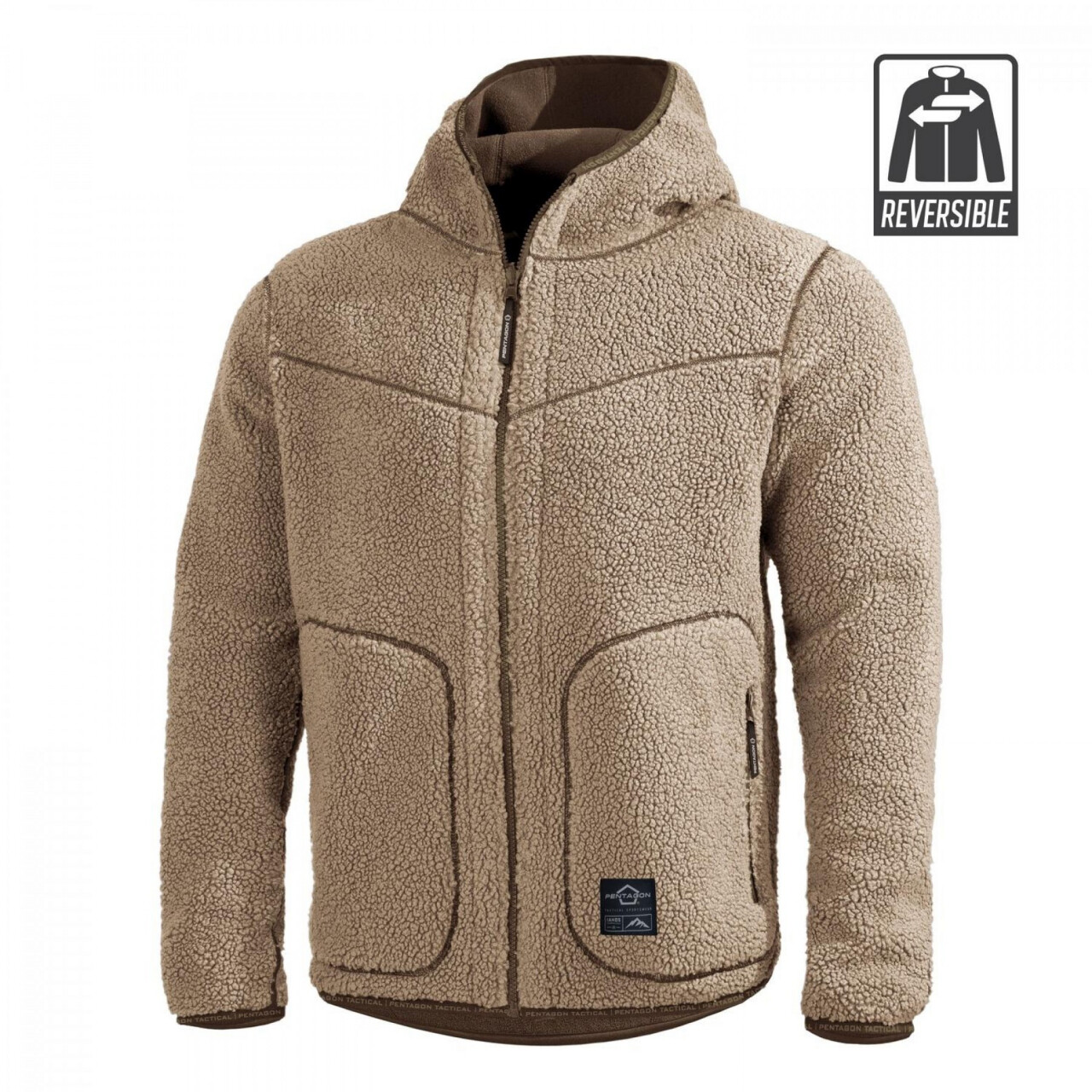 Bunda fleecová Pentagon Ianos Sherpa 2in1 Fleece (coyote, olivová), S