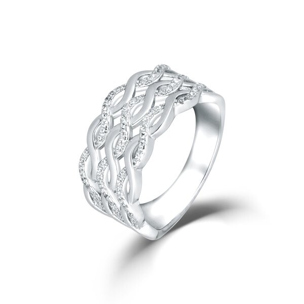 Prsten se syntetickými kameny 126-258-1283 56