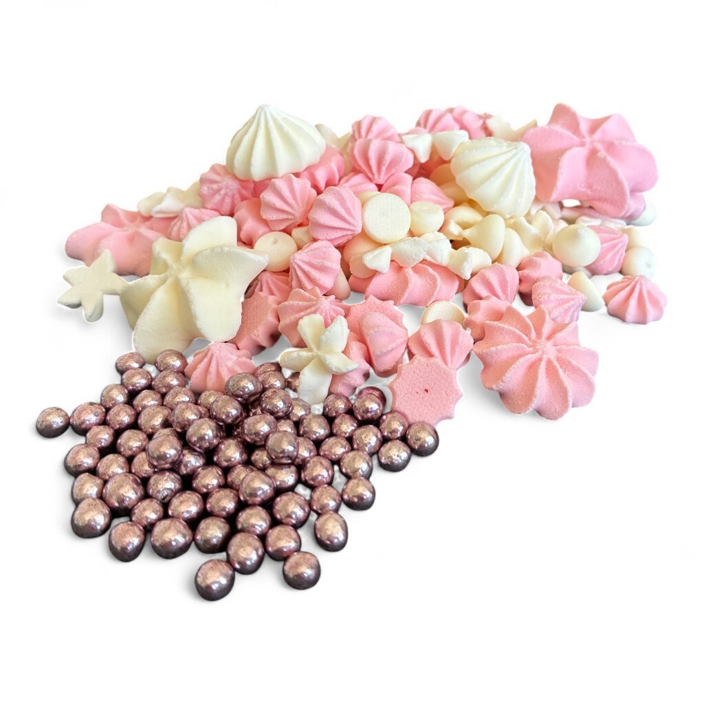 Hospodyňkám.cz Sněhové pusinky a křupinky Růžový mix 100g