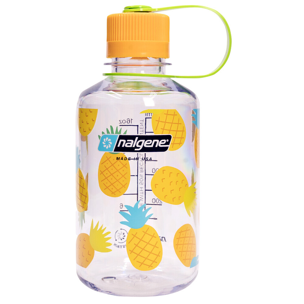 Nalgene Narrow-Mouth 500 mL Sustain Clear w/Pineapples print 682021-0132 Velikost: OneSize