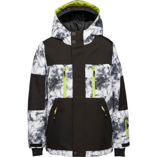 Lewro BENINO Chlapecká snowboardová zimní bunda, černá, velikost 164-170