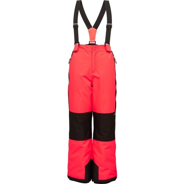 Lewro BERKLEY Dětské lyžařské kalhoty, lososová, velikost 152-158