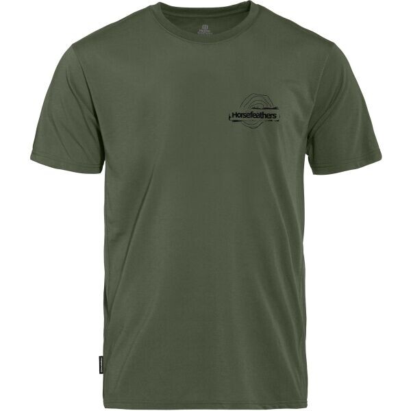 Horsefeathers SHANK Pánské tričko, tmavě zelená, velikost