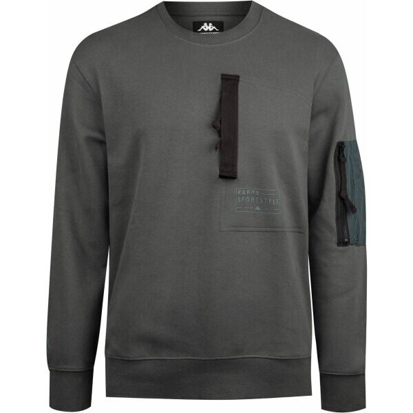 Kappa GONATHOS Pánská mikina, tmavě zelená, velikost