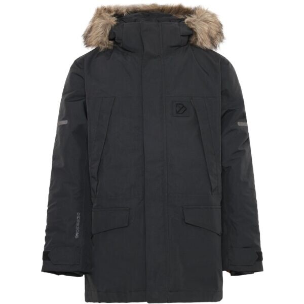 DIDRIKSONS SYLVIN Chlapecká parka, černá, velikost