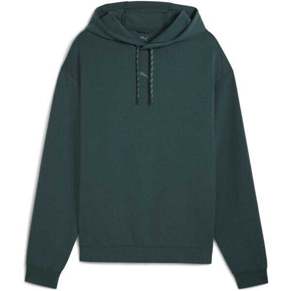 Puma M CLOUDSPUN HOODIE Pánská mikina, tmavě zelená, velikost
