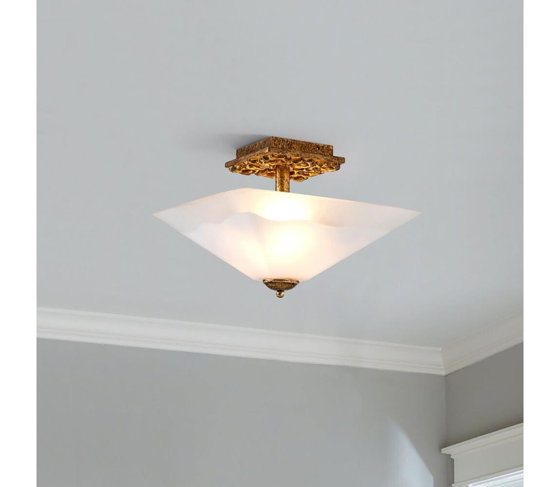 Elstead Flambeau STAR-F-S-DG - Stropní svítidlo STAR 2xE27/40W/230V měděná