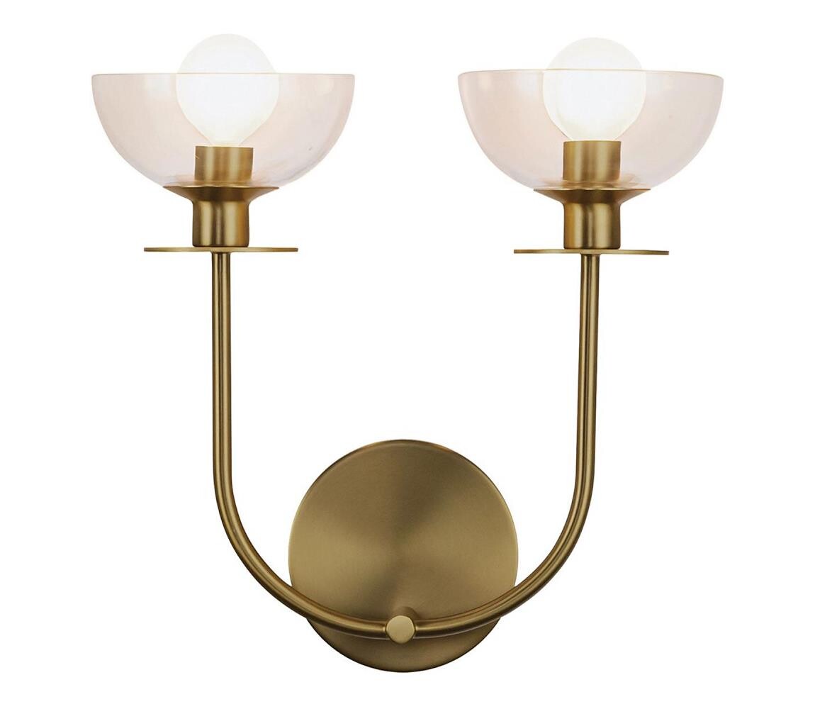 Elstead Alora Mood ALM-SYLVIA-2WB-BG-CL - Nástěnné svítidlo SYLVIA 2xE14/40W/230V zlatá