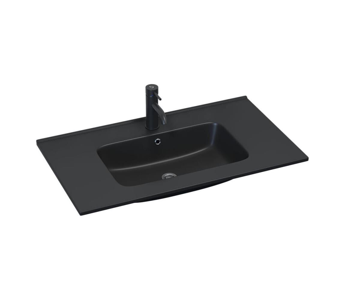 BATH DELUXE BATH DELUXE 06-080-27-02-00 - Zápustné umyvadlo HYGE 81x46 cm keramika/černá