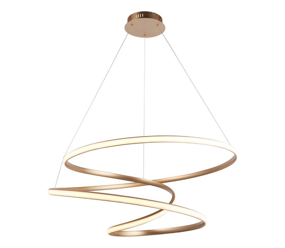 Endon Endon 97639 - LED Stmívatelný lustr na lanku TWIRL LED/88W/230V 3000K zlatá