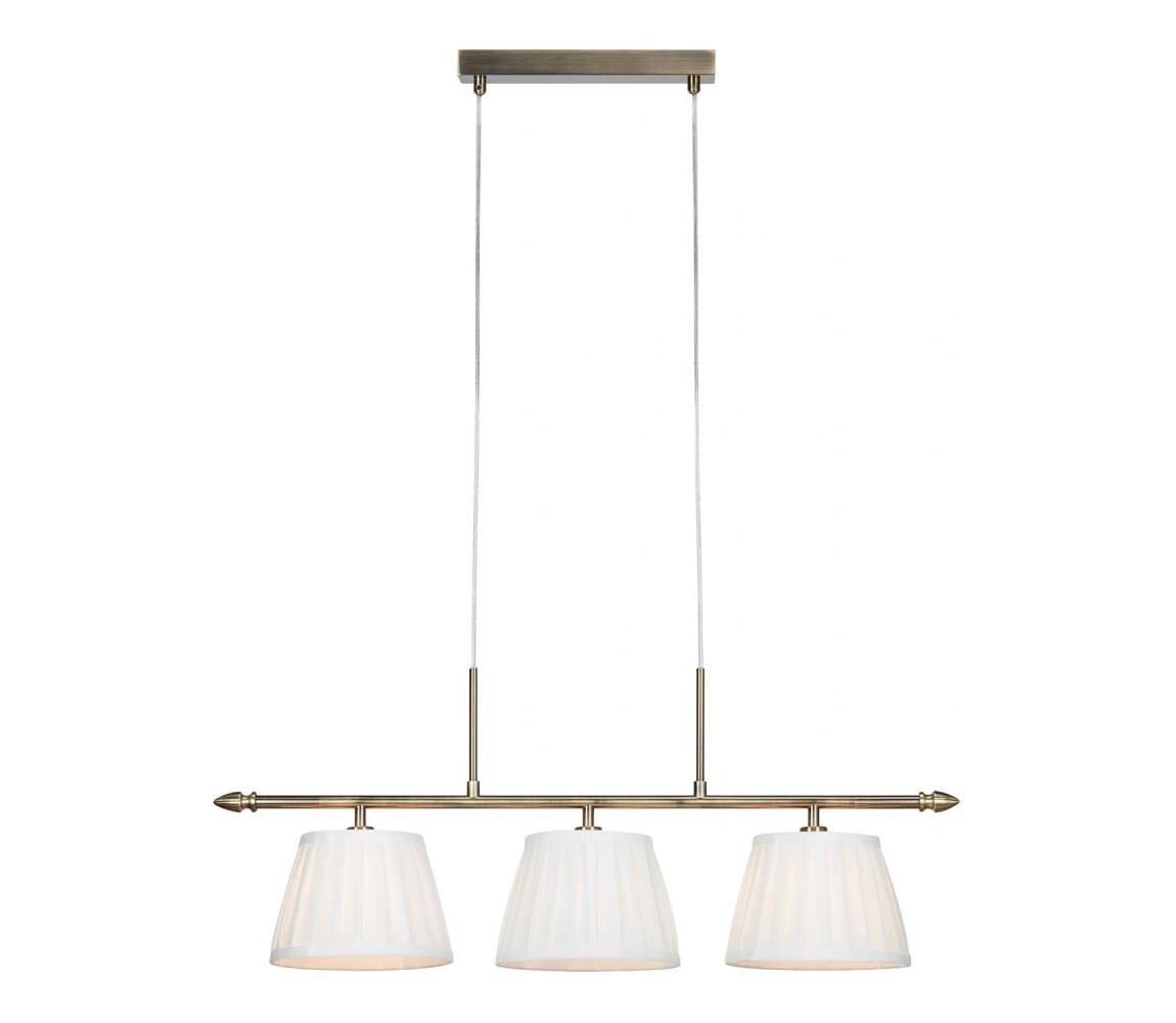 Markslöjd Markslöjd 108975 - Lustr na lanku OXFORD 3xE14/40W/230V mosaz/bílá