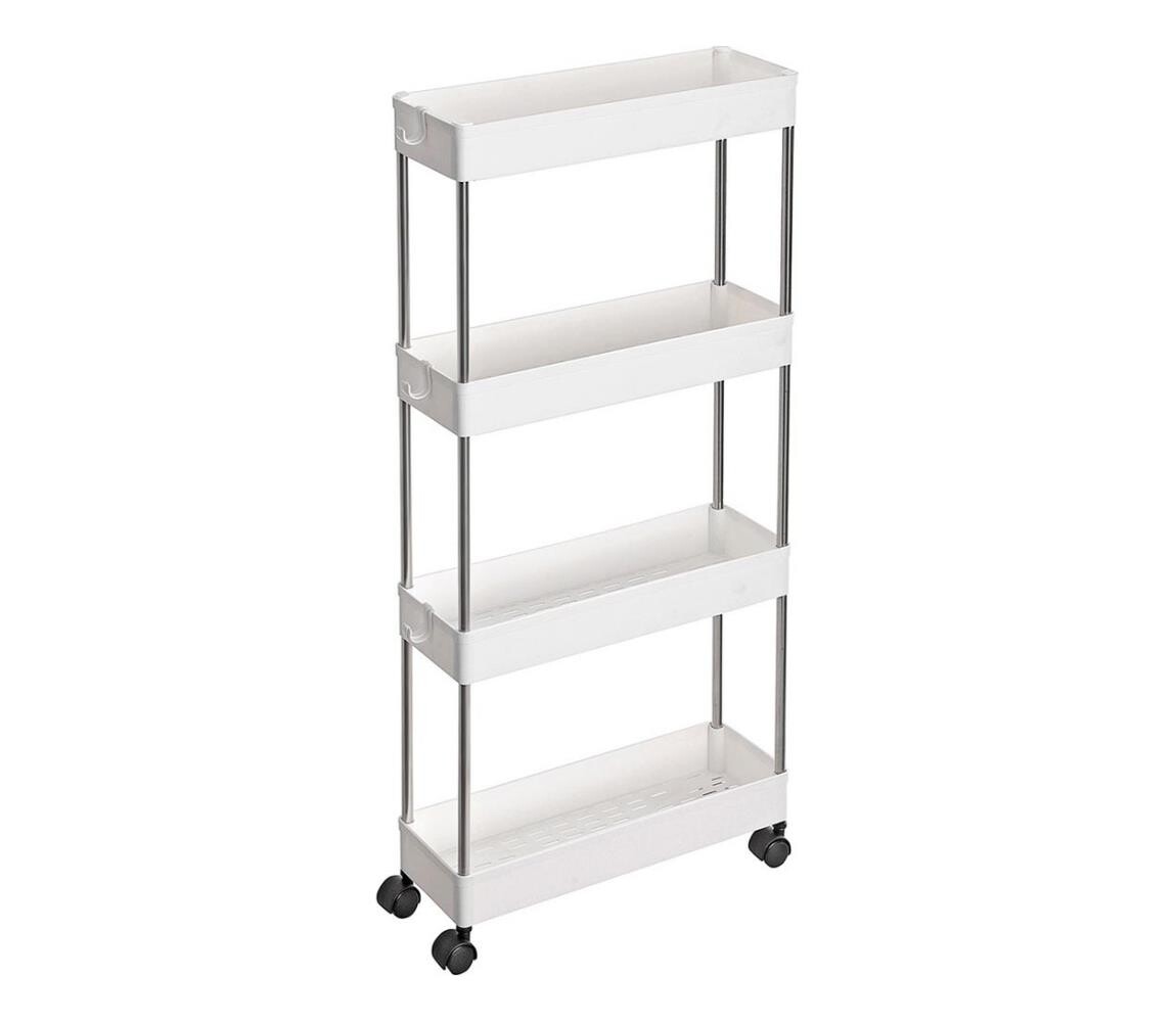 Pojízdný úložný vozík MARGE bílá