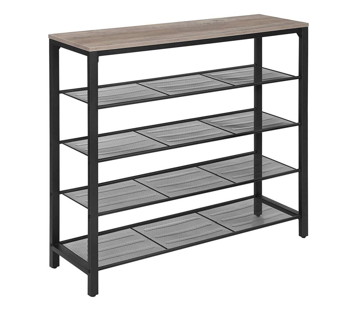 Botník DAVOR šedá/černá