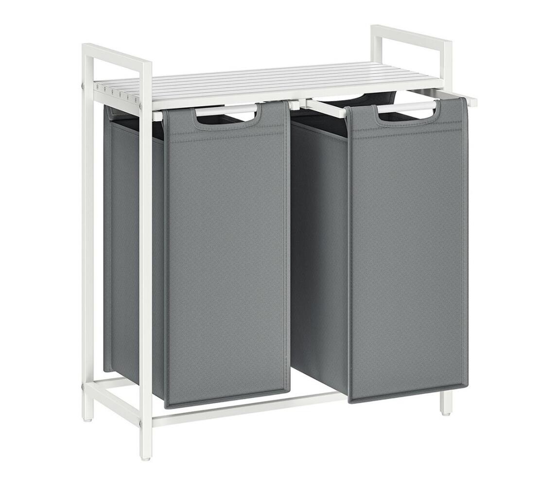 Koš na prádlo REX bílá/šedá
