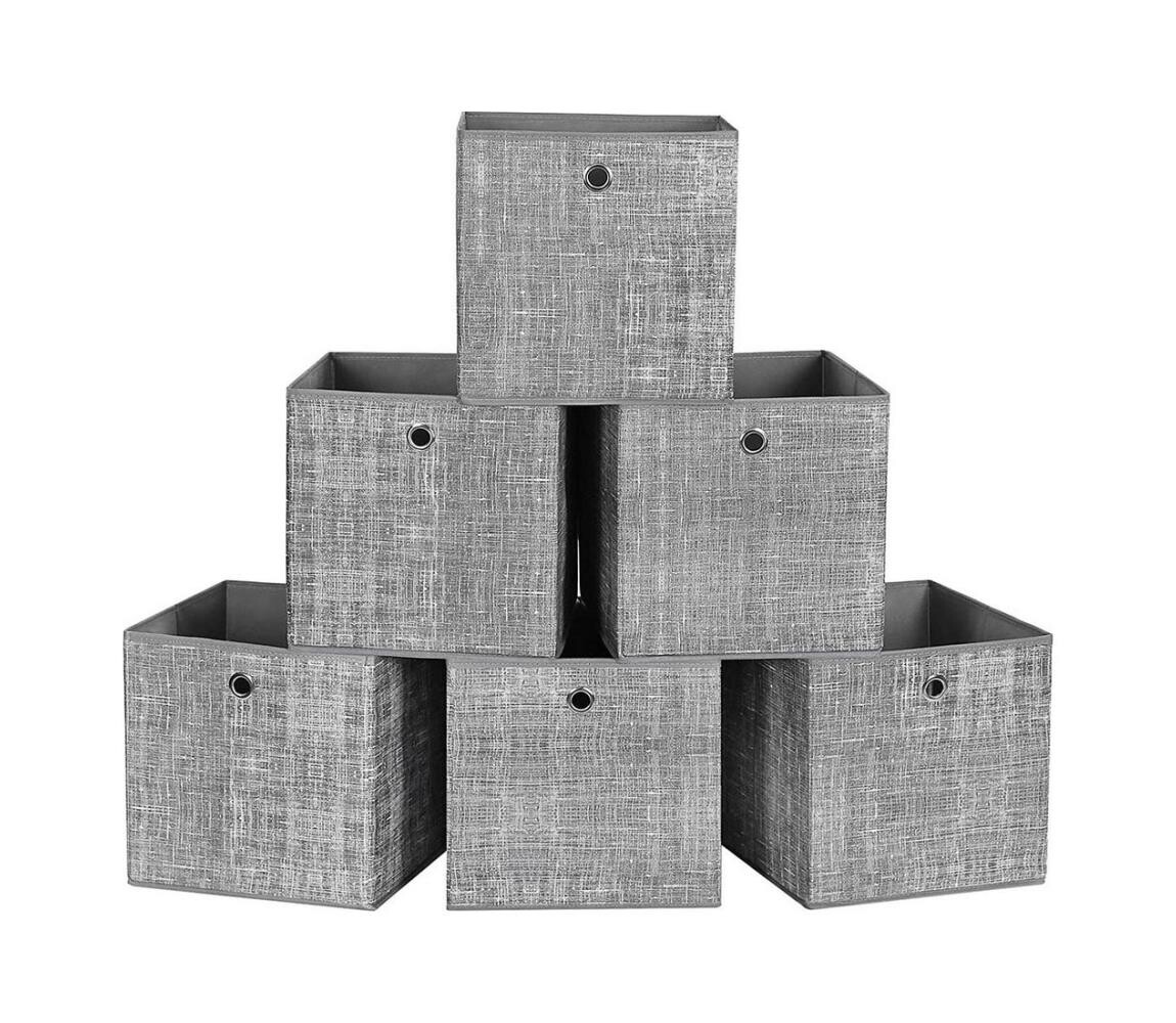 Úložný box 6 ks CURAN šedá