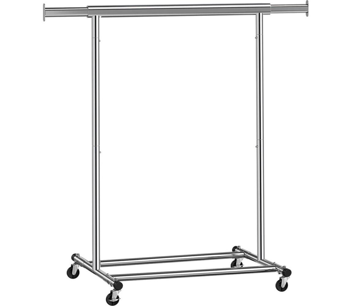 Mobilní stojanový věšák LINEA stříbrná