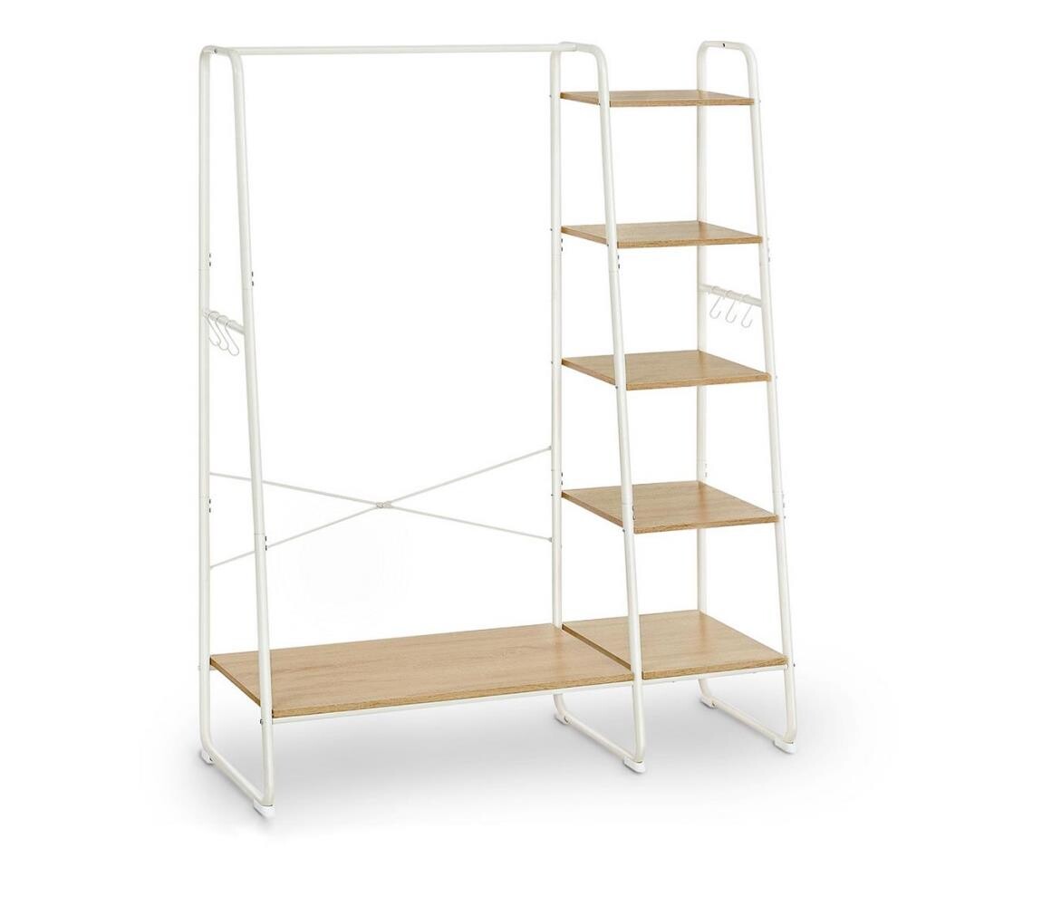 Stojanový věšák LINEA bílá/hnědá