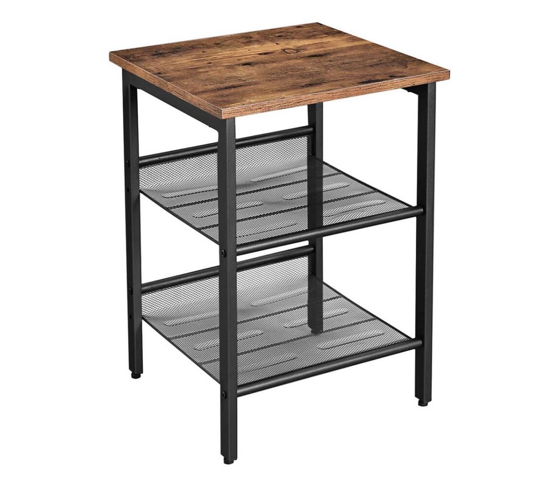 Odkládací stolek ELDUR hnědá/černá