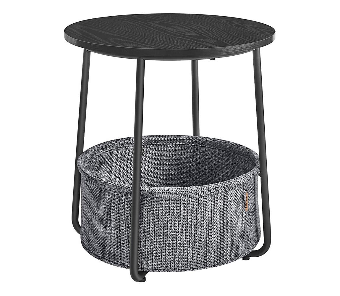 Odkládací stolek NOIRA černá/šedá