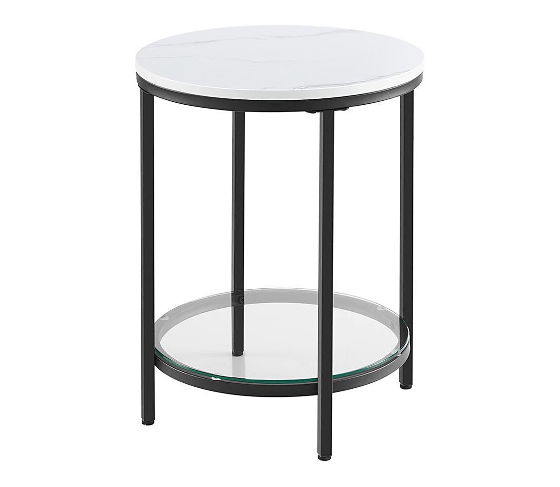 Odkládací stolek SID černá/bílá