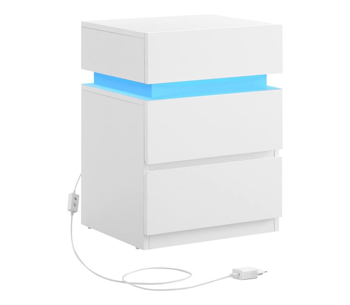 Noční stolek s podsvícením SMARTIE bílá