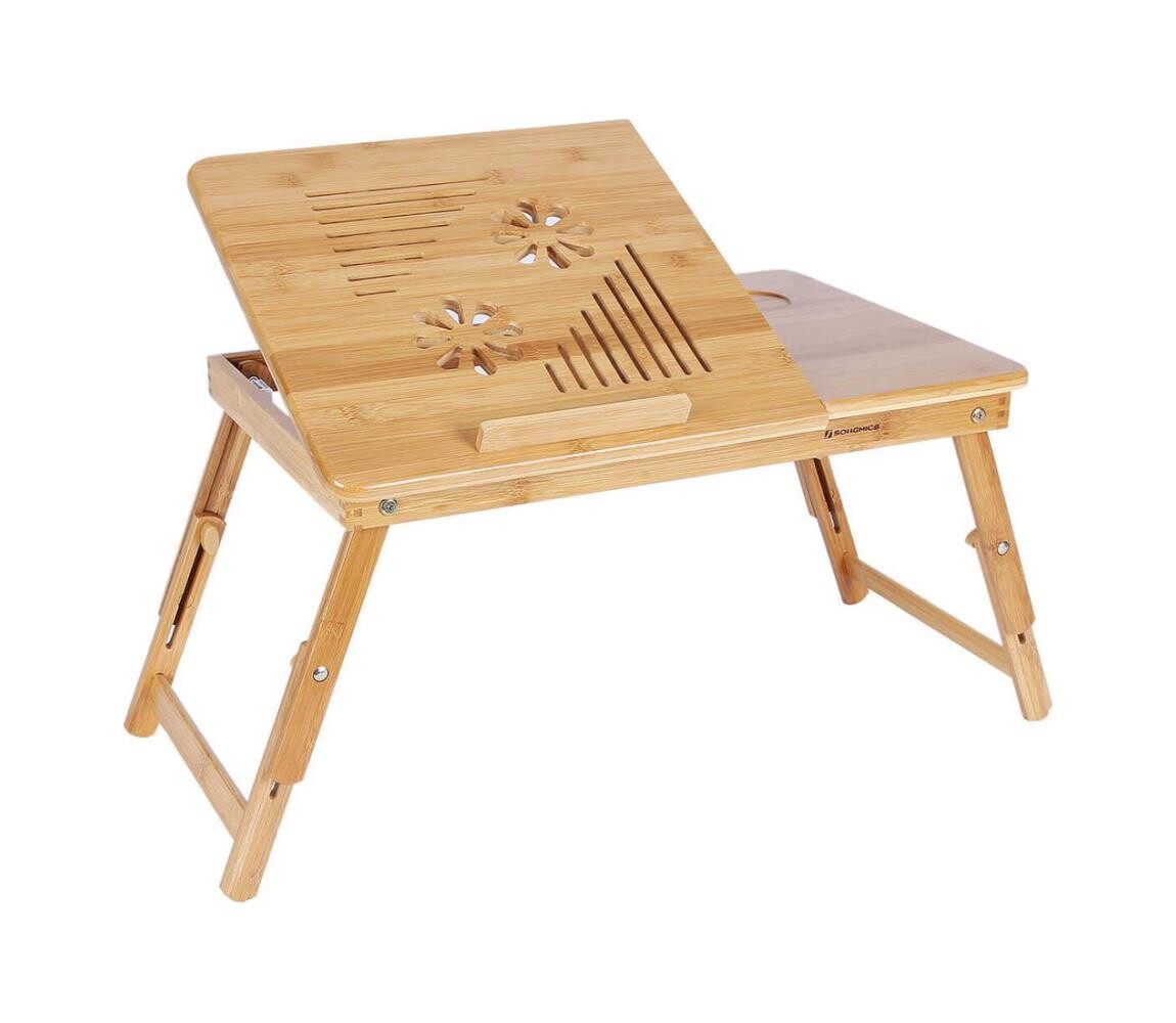 Polohovatelný stolek na počítač do postele LAT hnědá