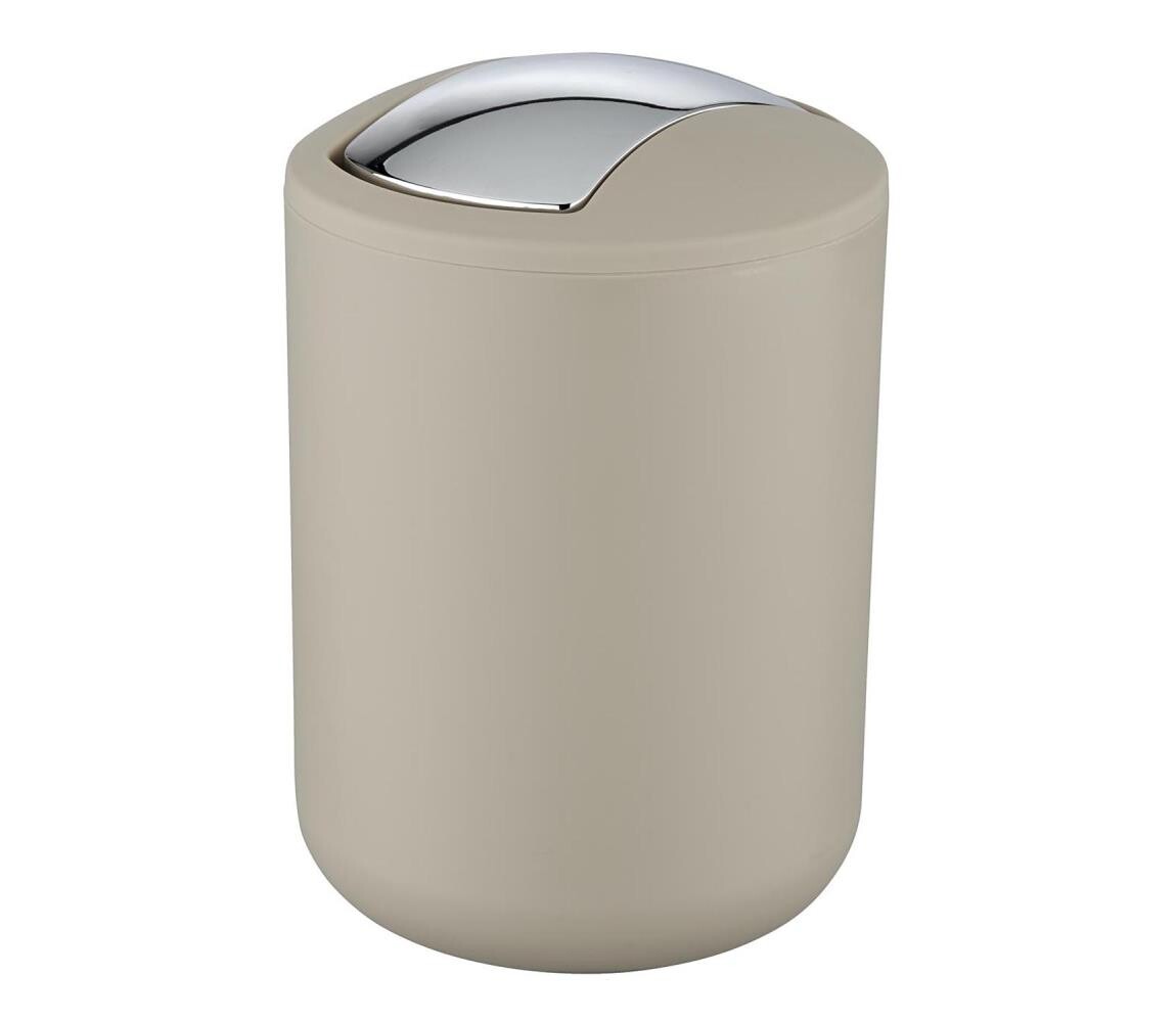 Wenko WENKO 21221100 - Odpadkový koš BRASIL 14x21 cm béžová/lesk. chrom