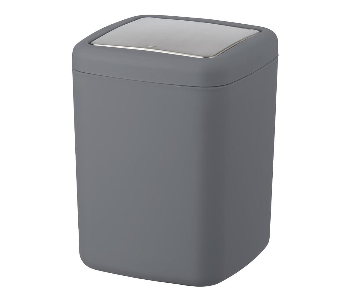 Wenko WENKO 23979100 - Odpadkový koš BARCELONA 15x20 cm antracit/lesk. chrom