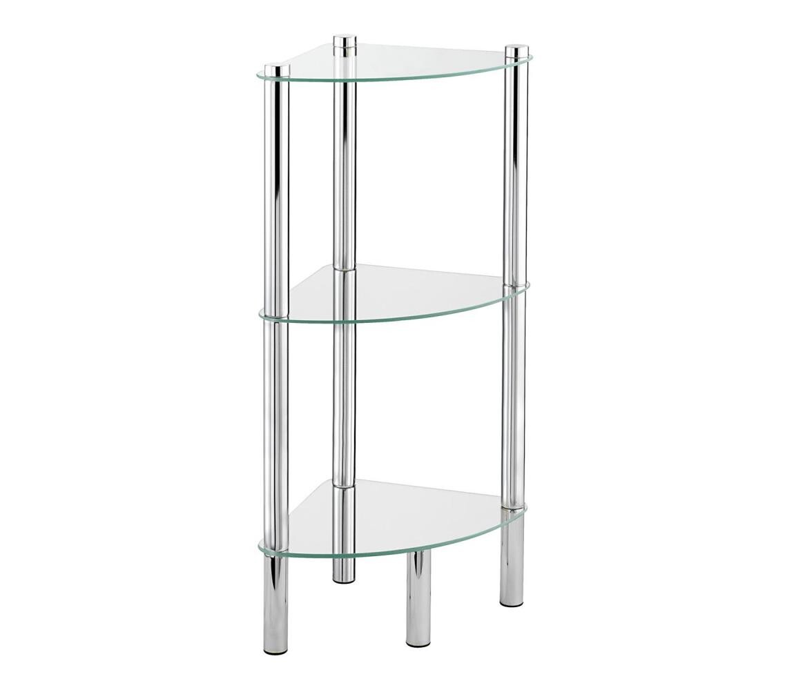 Wenko WENKO 15850100 - Police YAGO 30x74 cm nerez/stříbrná/čirá