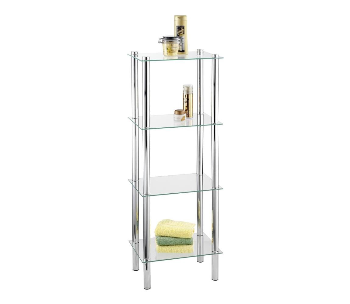 Wenko WENKO 15853100 - Regál YAGO 40x104 cm nerez/stříbrná/čirá