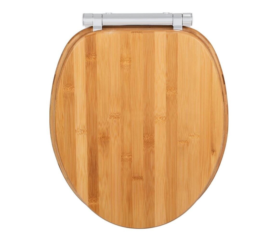 Wenko WENKO 25224100 - WC sedátko BAMBOUSA 34,5x40,5 cm hnědá/stříbrná