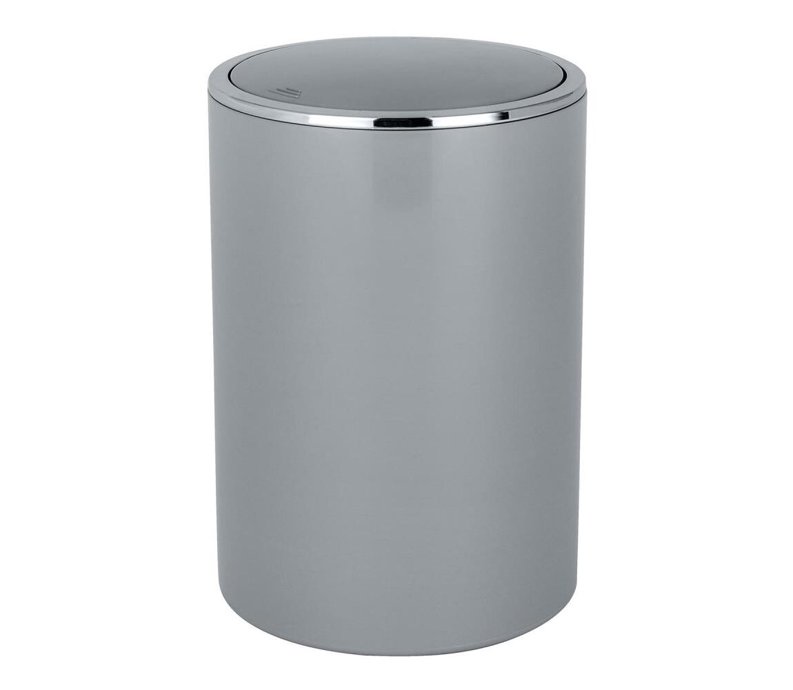 Wenko WENKO 22562100 - Koš INCA 18,5x25,5 cm šedá/lesk. chrom