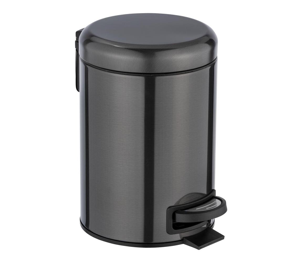 Wenko WENKO 24035100 - Koš LEMAN 17x25 cm nerez/černá