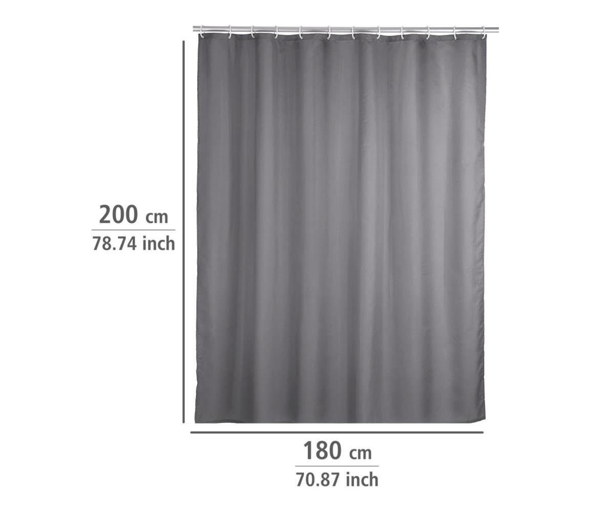 Wenko WENKO 20044100 - Sprchový závěs 180x200 cm šedá
